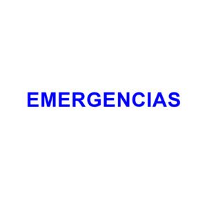 EMERGENCIAS 100×20 cm Azul