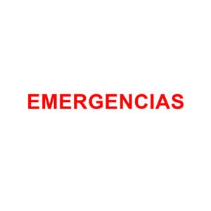 EMERGENCIAS 100×20 cm Rojo