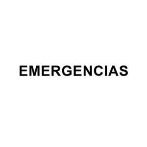 EMERGENCIAS 100×20 cm Negro