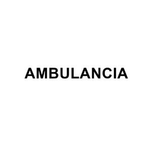AMBULANCIA 100×20 cm Negro