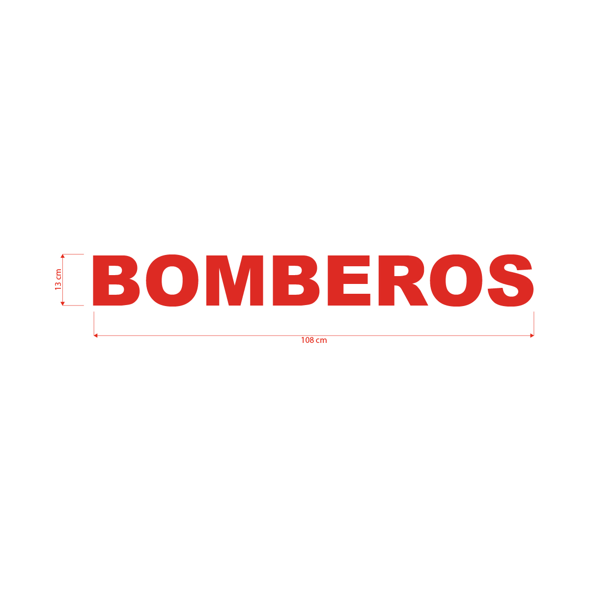 TEXTO BOMBEROS EN VINILO